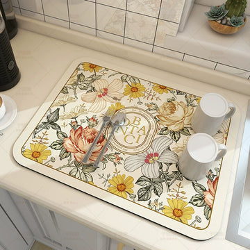 American retro kitchen drain mat